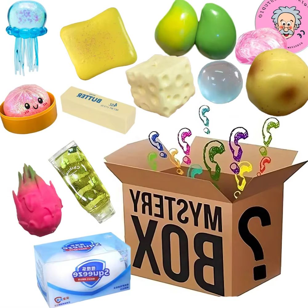 Food Storage Hot - กล่องสุ่มสุดฮิต โมจิสควิชชี่รูปอุ้งเท้าแมวน่ารัก, ของเล่นฟิดเจ็ตจำลองอาหาร, ของเล่นบีบเท้าน่ารัก ช่วยคลายเครียด