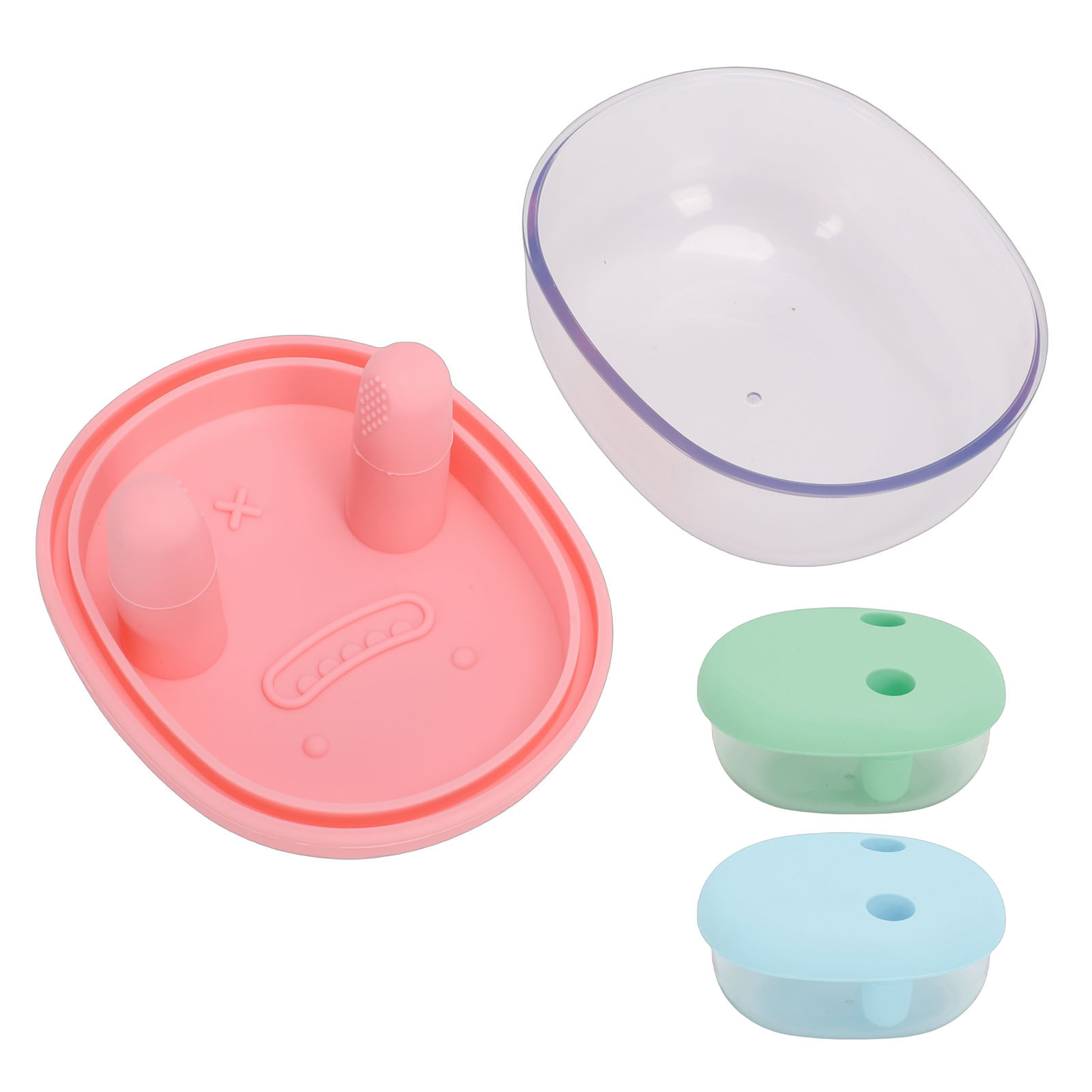 Food Storage Boxes With Lids - กล่องใส่ขนม 2 in 1 ป้องกันการรั่วซึม พร้อมฝาปิดแบบนิ้วมือ