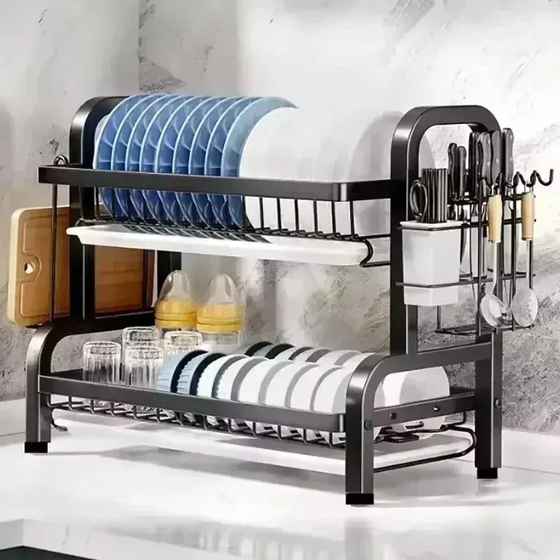 Food Storage Shelving - ชั้นวางจานในครัว, ชั้นวางจานแบบมีช่องระบายน้ำ, ภาชนะใส่อาหาร, ชั้นวางของบนเคาน์เตอร์, ชั้นวางของสำหรับจัดระเบียบ
