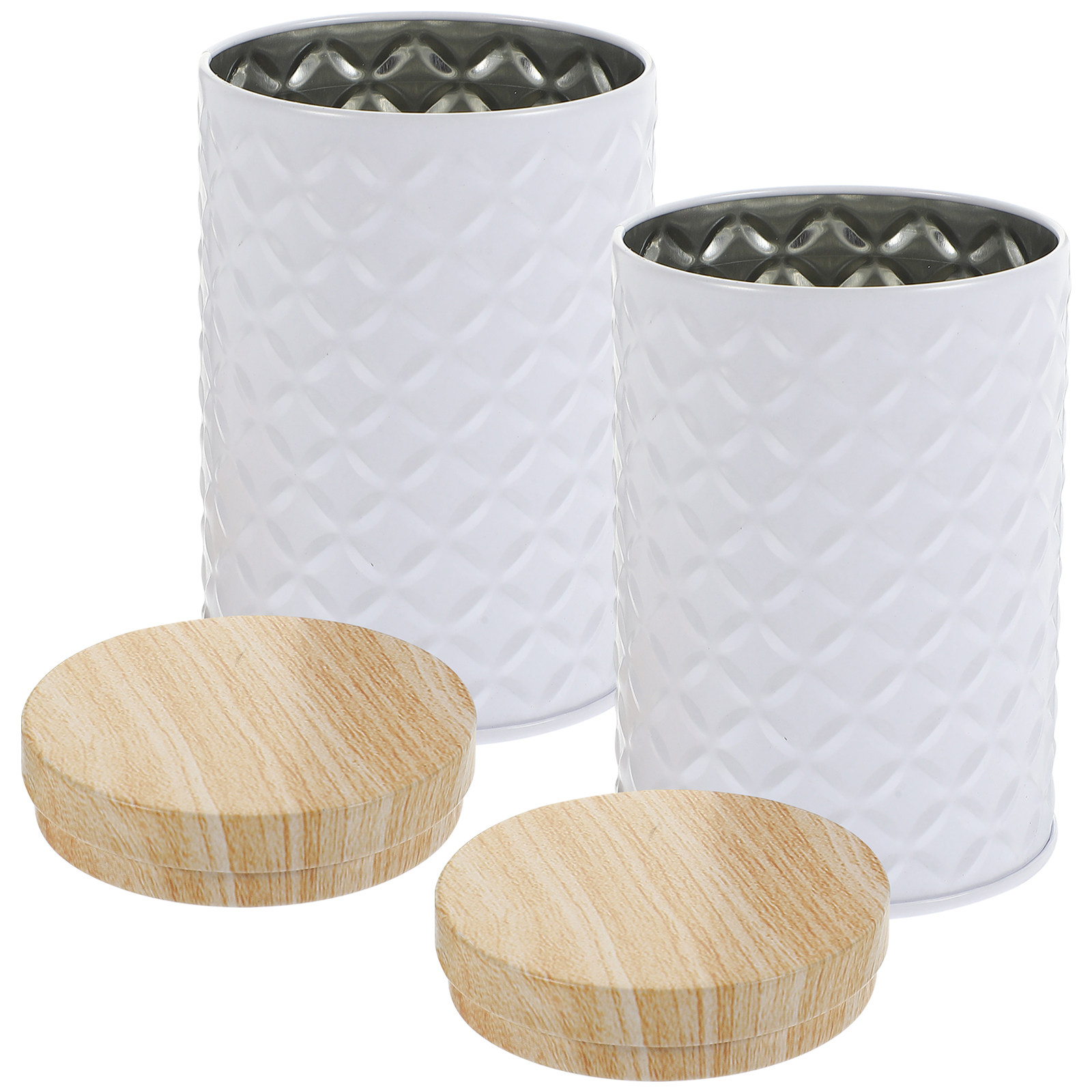 Food Storage Lid - กระปุกเก็บอาหาร 2 ชิ้น ทำจากแผ่นเหล็กเคลือบดีบุก เกรดอาหาร พร้อมฝาปิดกันรั่ว