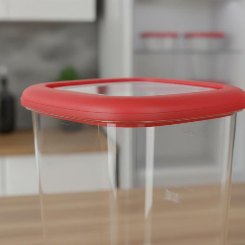 Food Storage Containers Set - ชุดกล่องถนอมอาหารสุญญากาศ 6 ชิ้น ดีไซน์โปร่งใส กล่องพลาสติกสำหรับอาหารแห้ง สามารถวางซ้อนกันได้