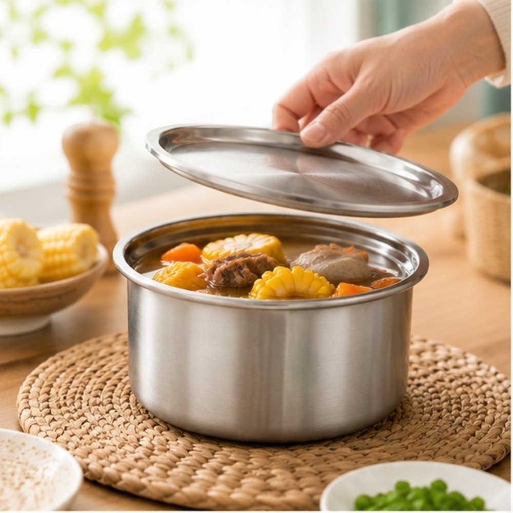 Food Storage Boxes With Lids - ถ้วยสแตนเลส 304 พร้อมฝาปิด สำหรับนึ่งไข่ อาหารเด็ก ขนมหวาน