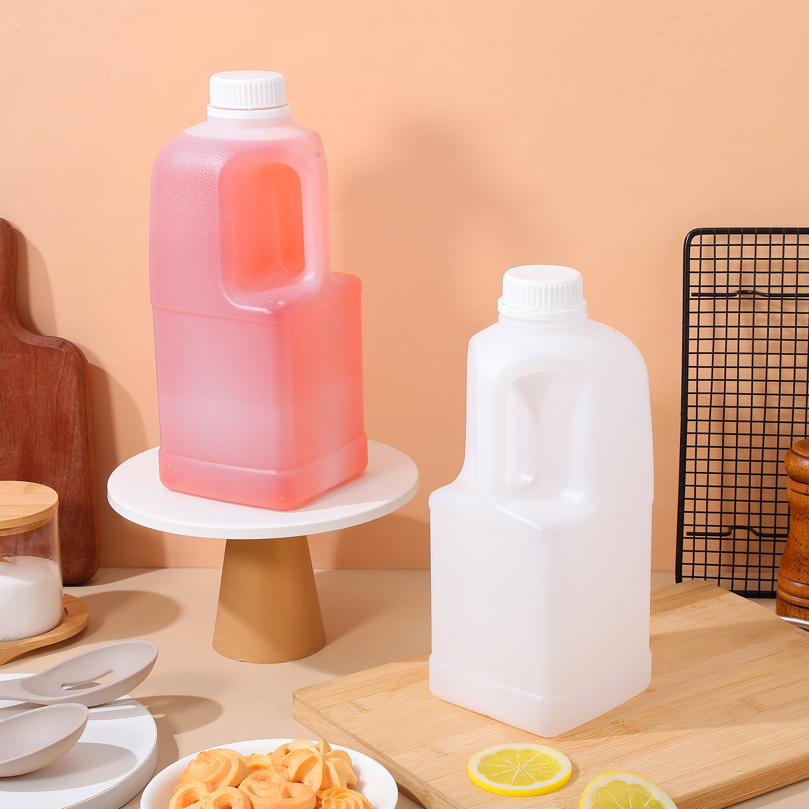 Food Storage Safe - เหยือกเก็บน้ำขนาดใหญ่ 2 แกลลอน 3 ชิ้น พร้อมฝาปิด