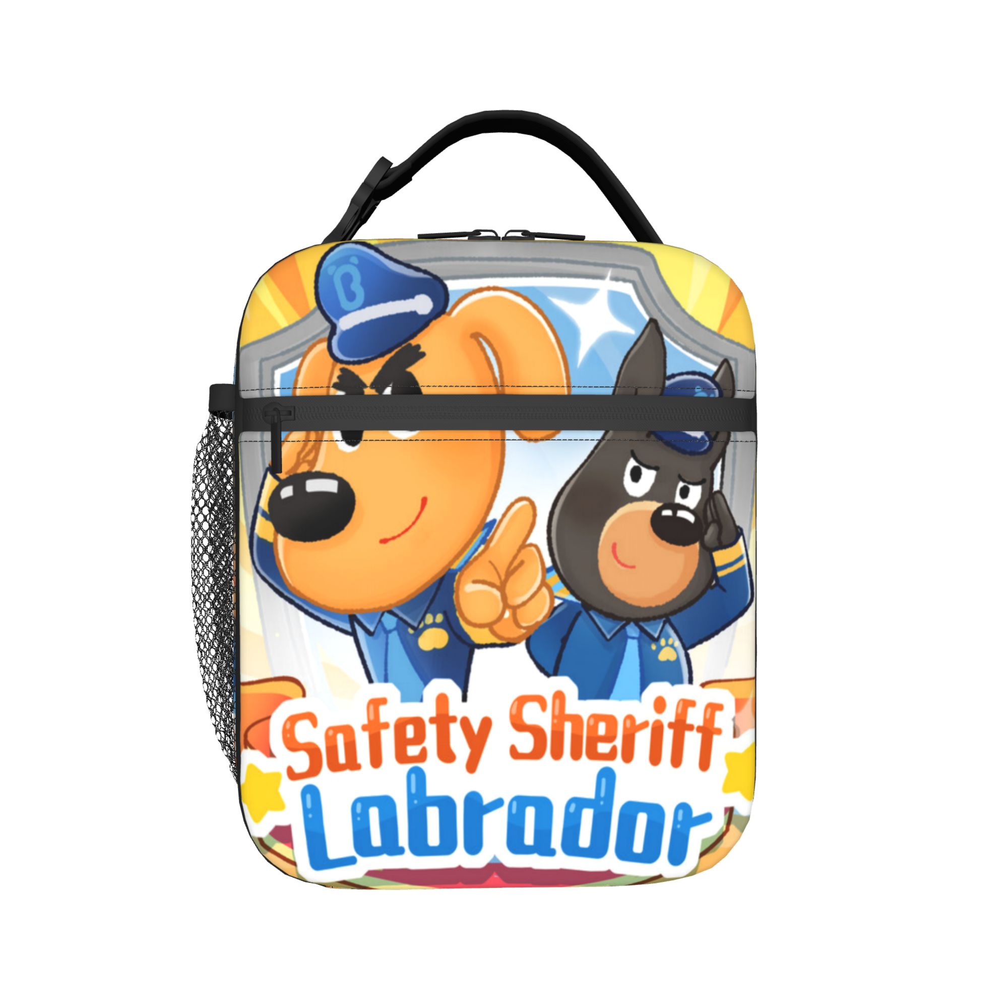 Food Storage Food Safety - เซฟตี้เชอร์ริฟ ลาบราดอร์กระเป๋าใส่อาหารกลางวันแบบหุ้มฉนวนสำหรับผู้ชายผู้หญิงกล่องเก็บอาหารกล่องเก็บความร้อนแบบกันรั่วซึมกล่องเบนโตะสำหรับ