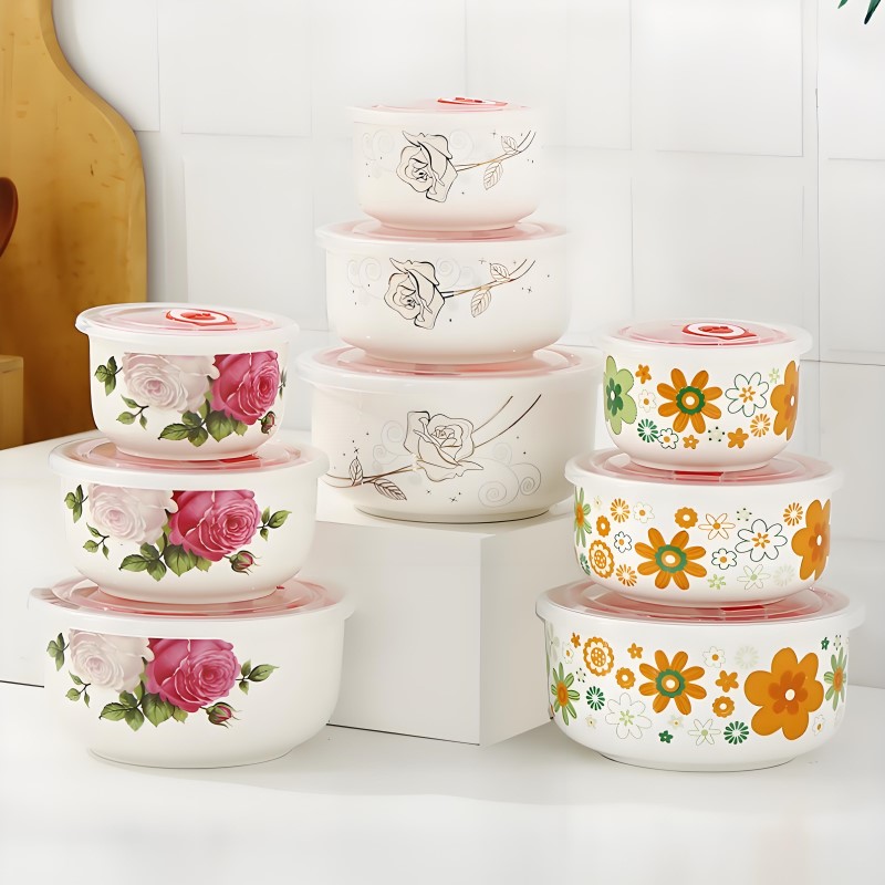 Food Storage Hot - สามชิ้นชุด,Fine กระเบื้องจีนกล่องข้าวกลางวันชุดสไตล์ญี่ปุ่น,Porcelain Baby อาหารกลางวันชาม,thermos ร้อนอาหารคอนเทนเนอร์