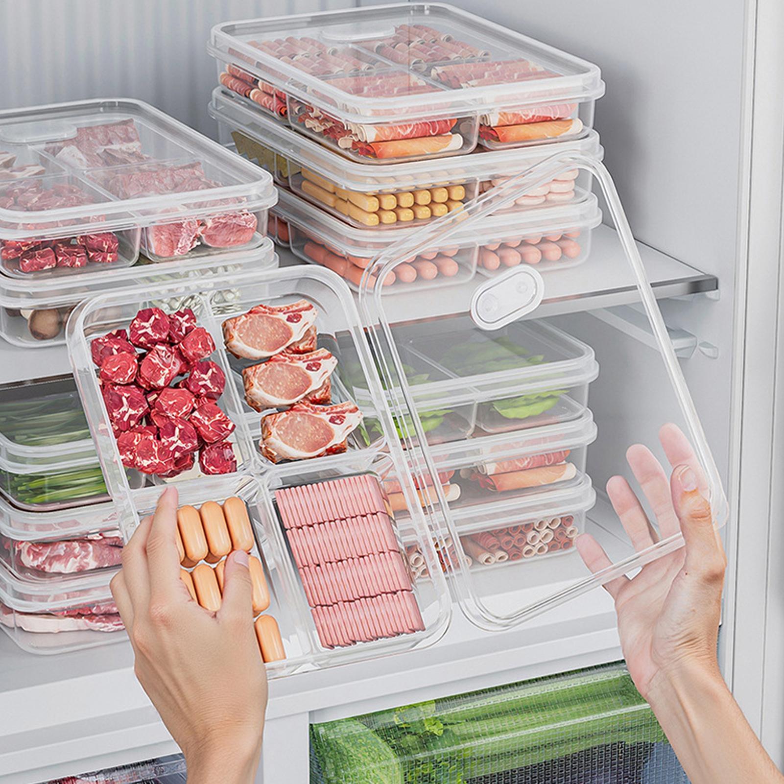 Food Storage Containers Set - กล่องเก็บของในตู้เย็น 1 ชิ้น กล่องเก็บเนื้อสัตว์และผักเพื่อรักษาความสด กล่องเก็บอาหารโปร่งใส กล่องจัดระเบียบในครัว
