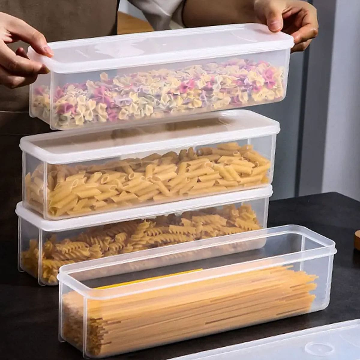 Food Storage Boxes With Lids - กล่องเก็บของพลาสติกใส 1 ชิ้น, กล่องเก็บอาหารในตู้เย็นพร้อมฝาปิด, กล่องเก็บอาหารแบบใส, กล่องเก็บอาหารแบบปิดผนึก