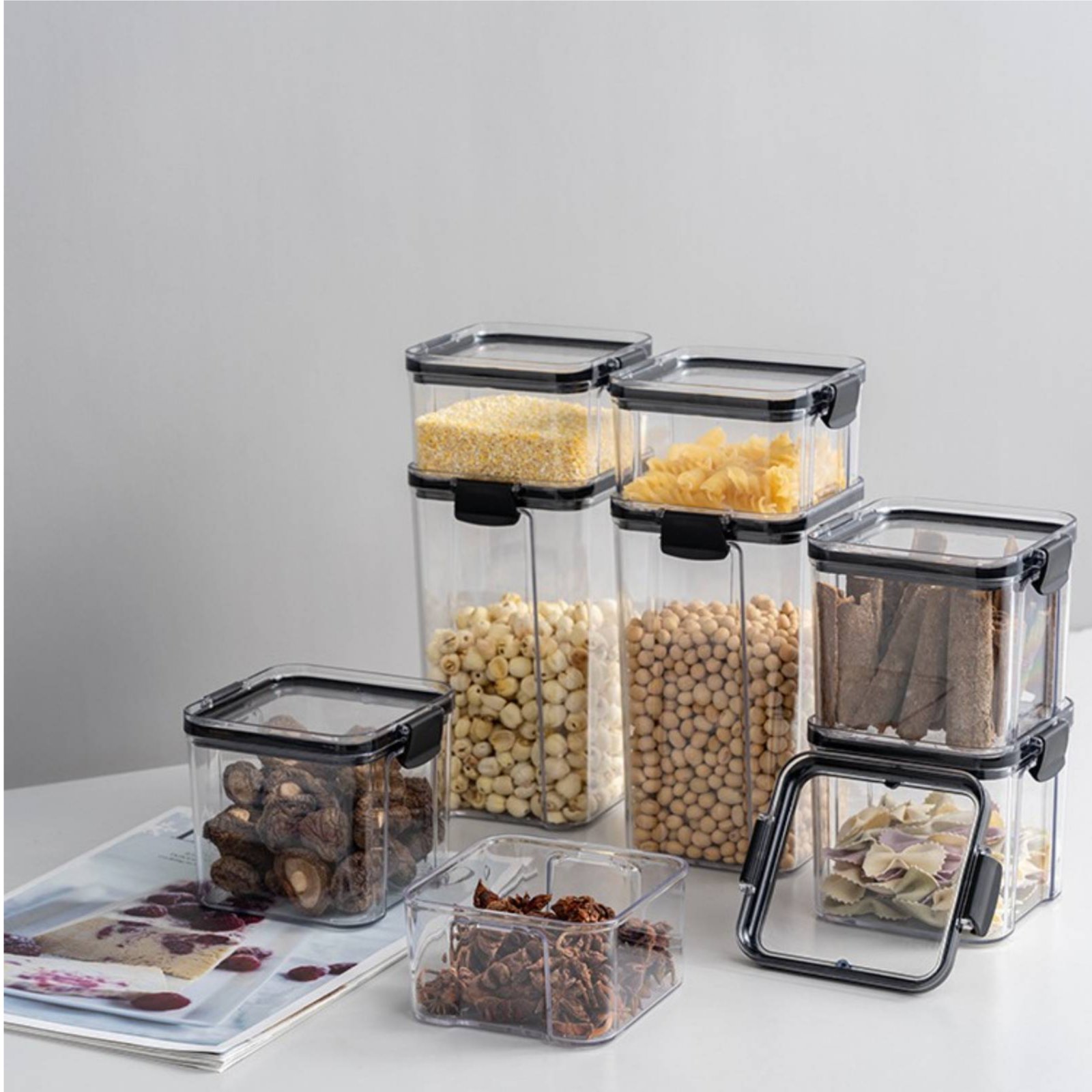 ภาชนะเก็บอาหารสุญญากาศ ทนความช - Food Storage Jars Airtight บทวิจารณ์และราคา