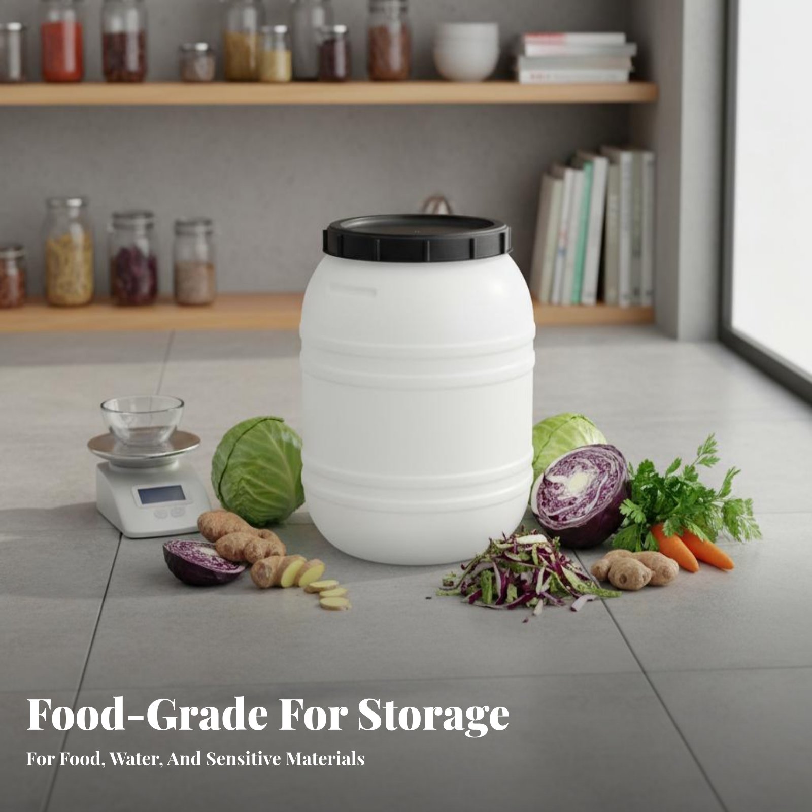 ถังพลาสติกเกรดอาหาร ฝาปิดสนิท  - Food Storage Lid บทวิจารณ์และราคา