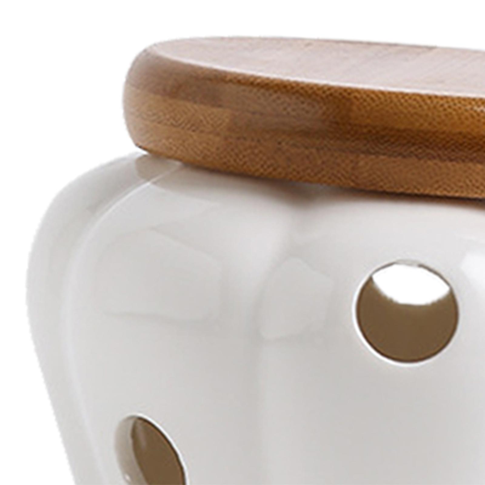 ภาชนะเซรามิกสำหรับเก็บกระเทียม - Food Storage Jars With Wooden Lids บทวิจารณ์และราคา