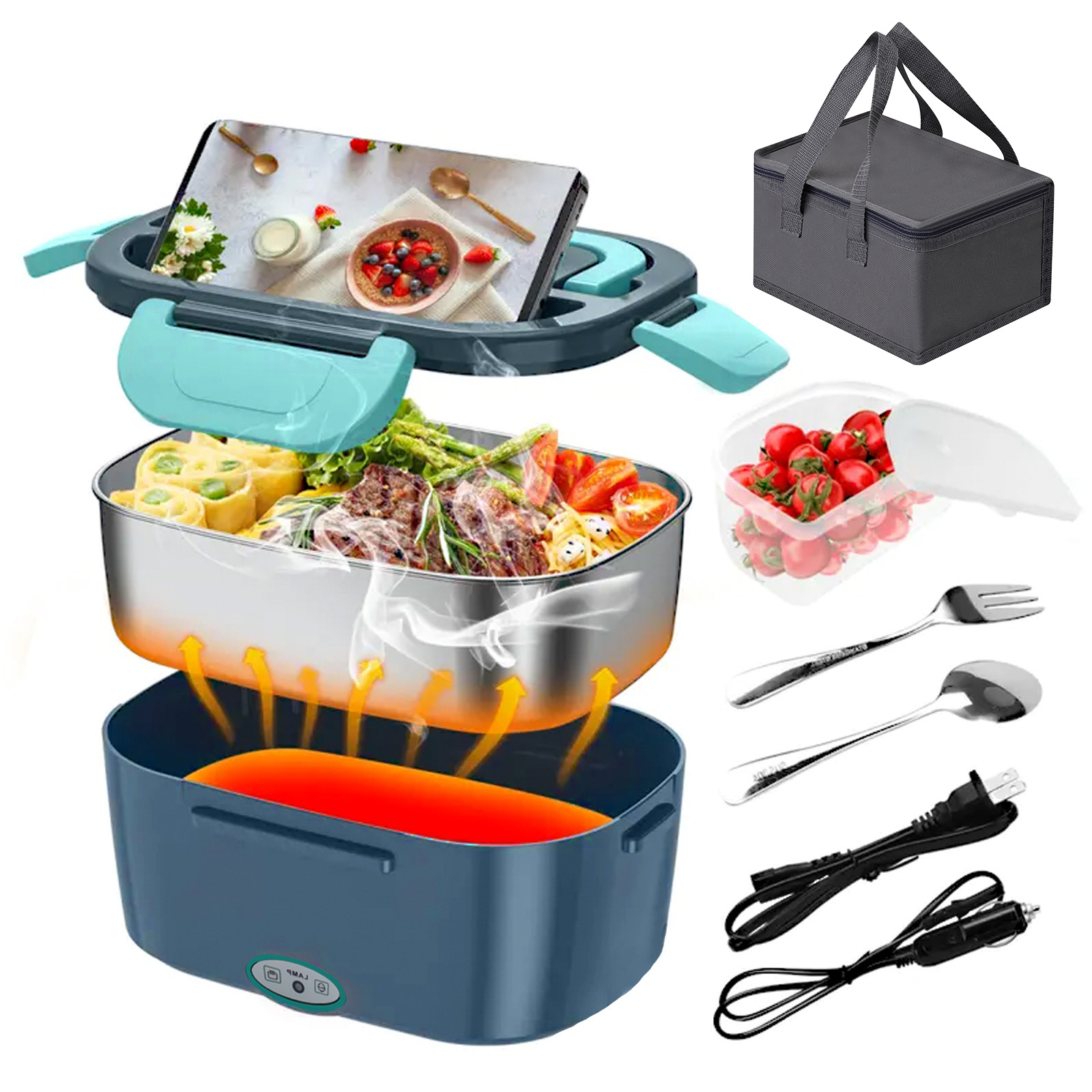 กล่องอาหารกลางวันไฟฟ้า 100W คว - Food Storage Bag Organizer บทวิจารณ์และราคา