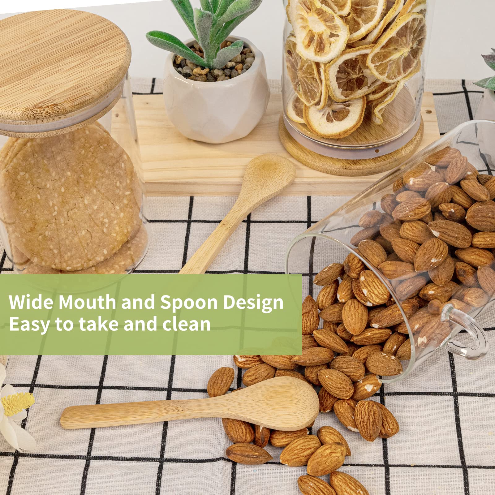 ภาชนะพลาสติกเก็บอาหารแบบสุญญาก - Food Storage Jars With Wooden Lids บทวิจารณ์และราคา