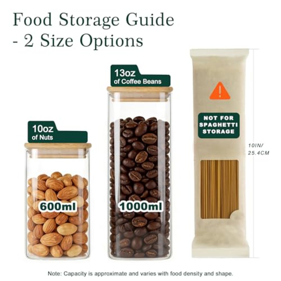 ชุดโหลแก้วทรงสี่เหลี่ยมพร้อมฝา - Food Storage Lid บทวิจารณ์และราคา