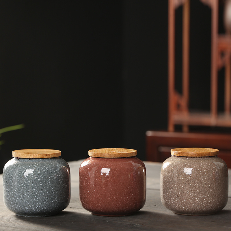 เซรามิค Jar พร้อมฝาปิดไม้ปิดผน - Food Storage Jars With Wooden Lids บทวิจารณ์และราคา
