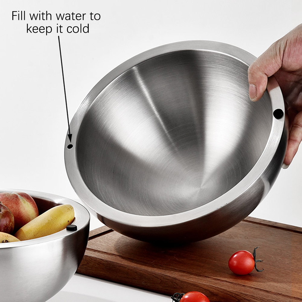 304 หนาสลัดชามผสมสแตนเลสสตีลผน - Food Storage Hot บทวิจารณ์และราคา