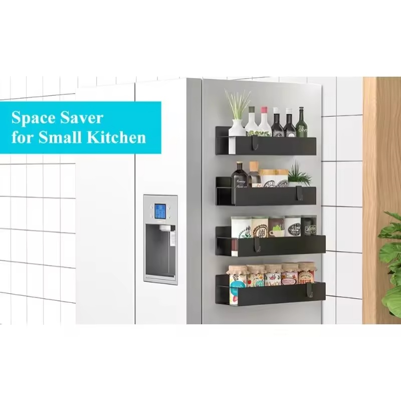 ชั้นวางของแม่เหล็กสีดำสำหรับติ - Food Storage Shelving บทวิจารณ์และราคา