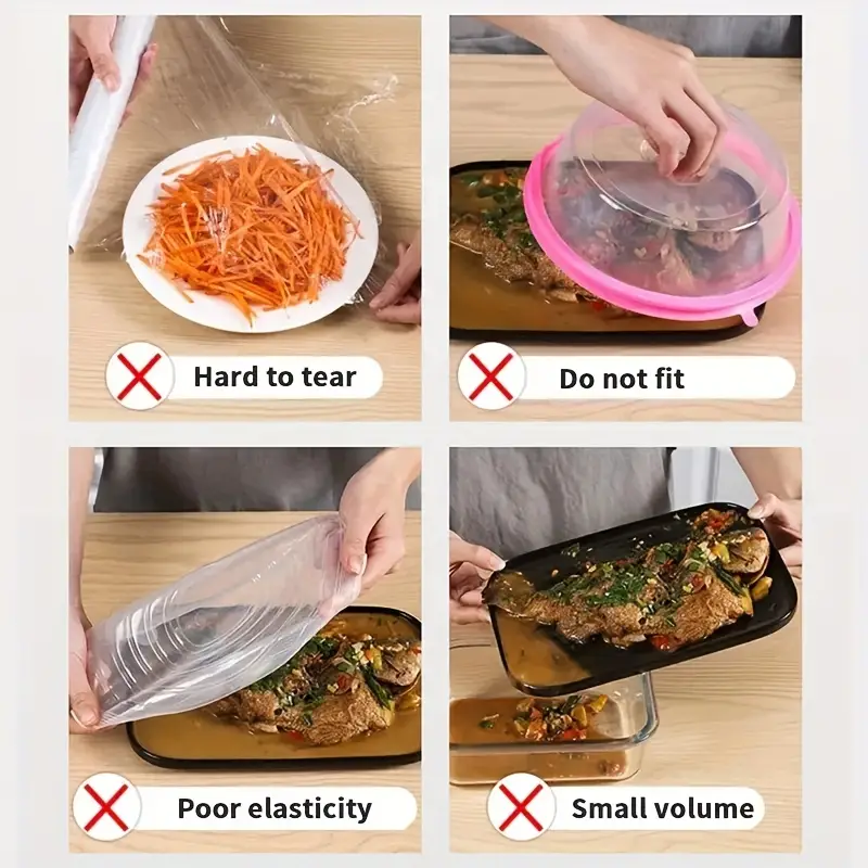 100 ชิ้น ฟิล์มห่ออาหารแบบใช้แล - Food Storage Food Safety บทวิจารณ์และราคา
