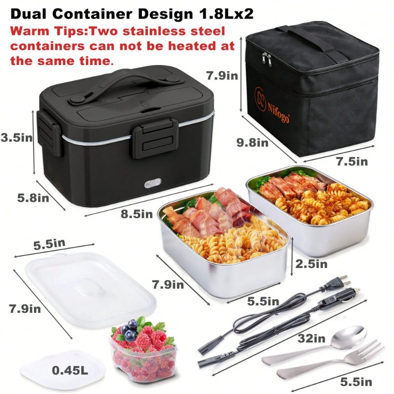 กล่องอาหารอุ่นไฟฟ้า 100W, ความ - Food Storage Bag Organizer บทวิจารณ์และราคา