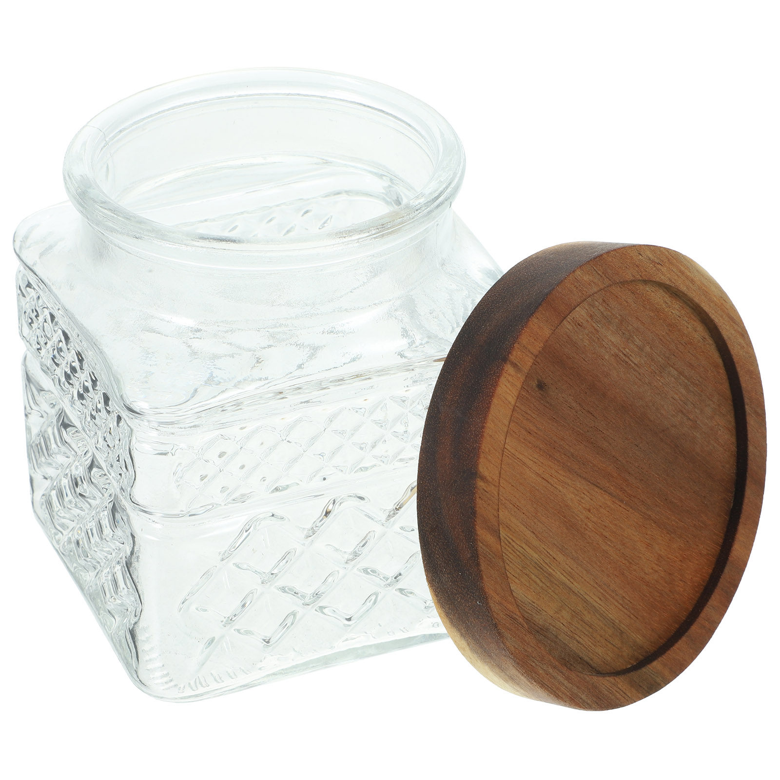 โหลแก้วใสพร้อมฝาไม้ โหลเก็บของ - Food Storage Jars With Wooden Lids บทวิจารณ์และราคา