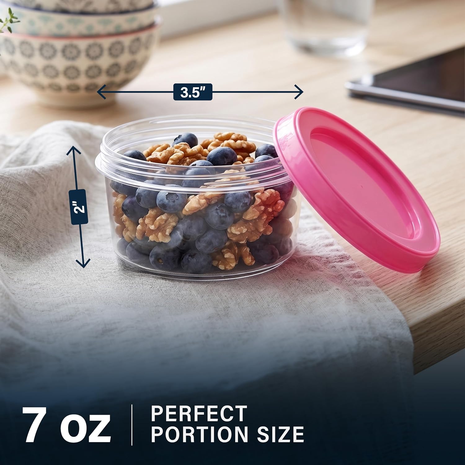 ชุด 4 ชิ้น - กล่องเก็บอาหารพลา - Food Storage Jars With Wooden Lids บทวิจารณ์และราคา