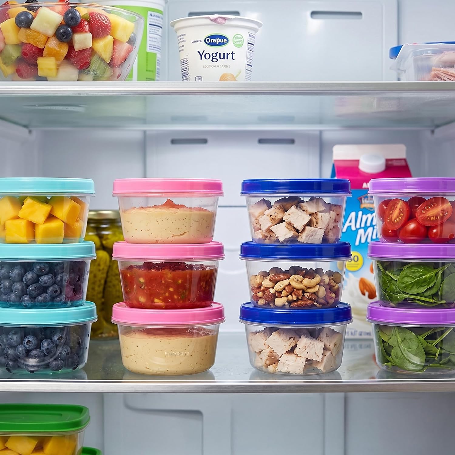 ชุด 4 ชิ้น - กล่องเก็บอาหารพลา - Food Storage Jars With Wooden Lids บทวิจารณ์และราคา