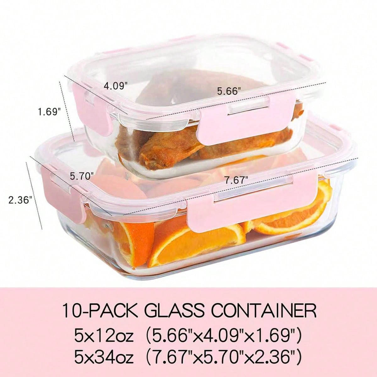 ชุดกล่องแก้วสำหรับเตรียมอาหาร  - Food Storage Boxes With Lids บทวิจารณ์และราคา