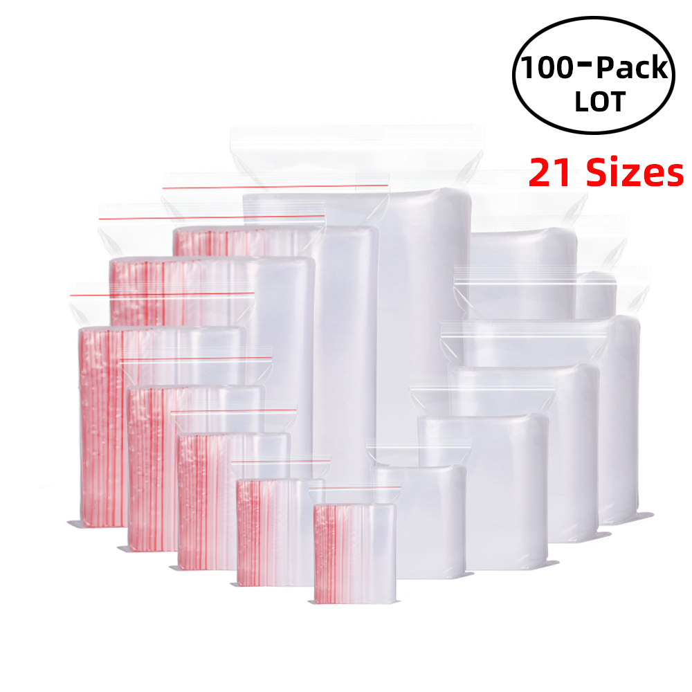 100 ชิ้น/แพ็ค Resealable ซิปล็ - Food Storage No Plastic บทวิจารณ์และราคา