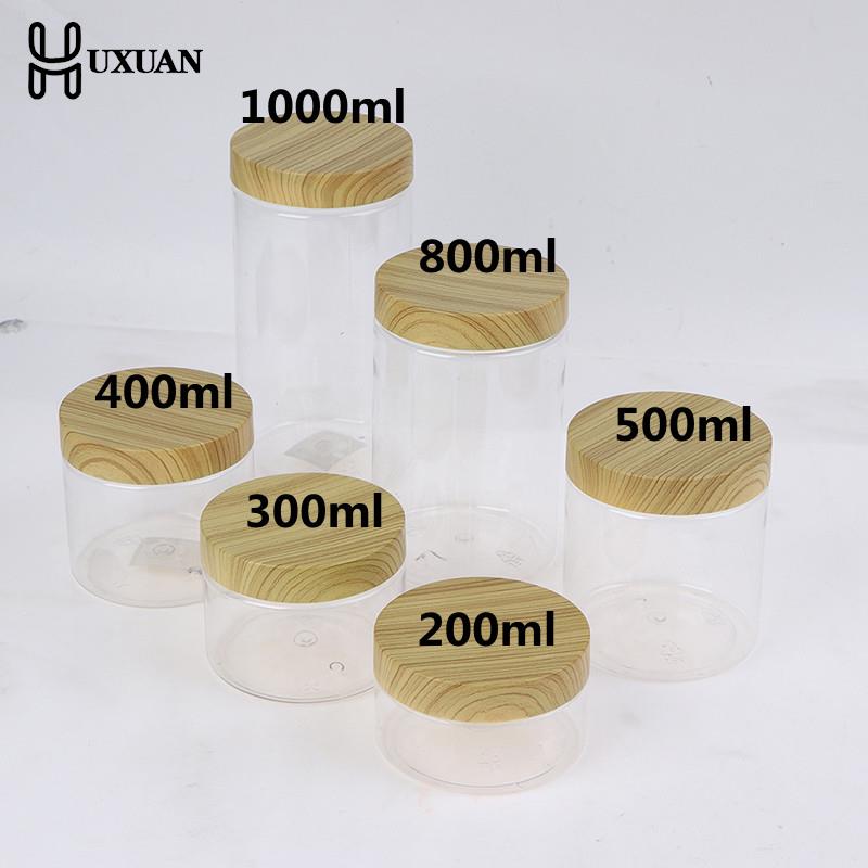100/200/300/400/500/800/1000Ml - Food Storage Jars With Wooden Lids บทวิจารณ์และราคา