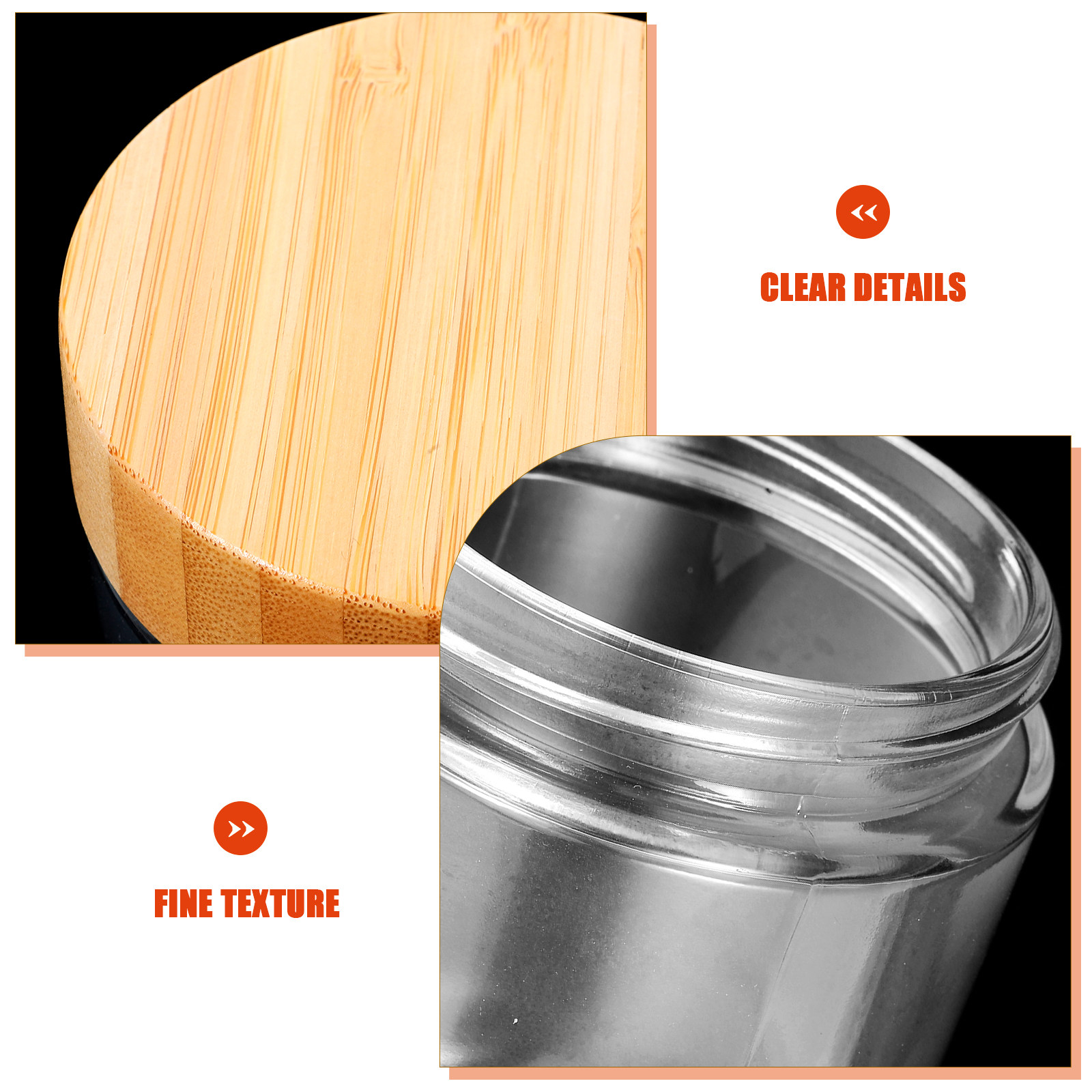 โหลแก้วใส 4 ชิ้น พร้อมฝาไม้ไผ่ - Food Storage Lid บทวิจารณ์และราคา