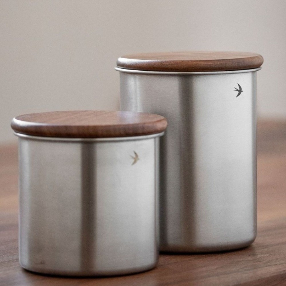 ใหม่! กระปุกมัทฉะสแตนเลส 380 ม - Food Storage Jars With Wooden Lids บทวิจารณ์และราคา