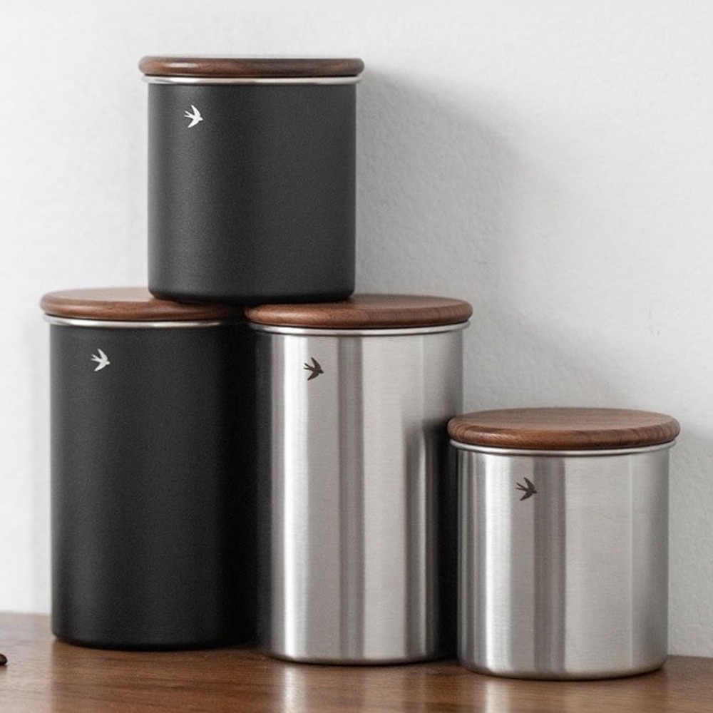 ใหม่! กระปุกมัทฉะสแตนเลส 380 ม - Food Storage Jars With Wooden Lids บทวิจารณ์และราคา