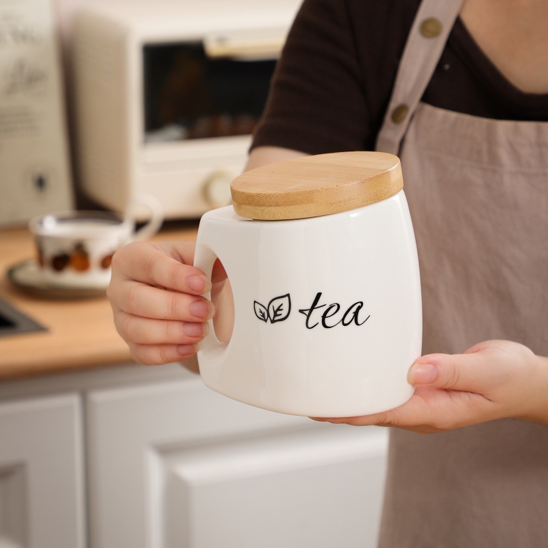 โถเซรามิกฝาไม้ไผ่พร้อมหูจับ -  - Food Storage Jars With Wooden Lids บทวิจารณ์และราคา