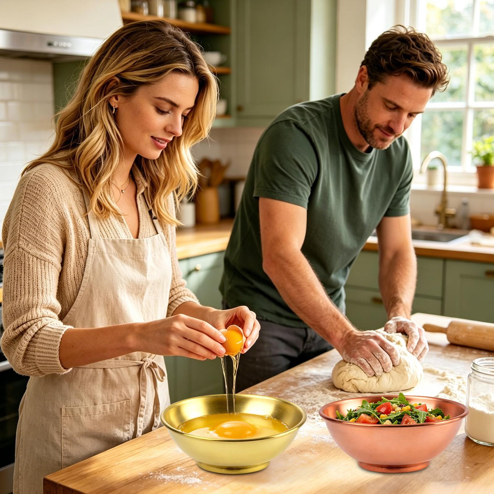 ชามทองแดงขนาดใหญ่ ภาชนะเก็บของ - Food Storage Home บทวิจารณ์และราคา