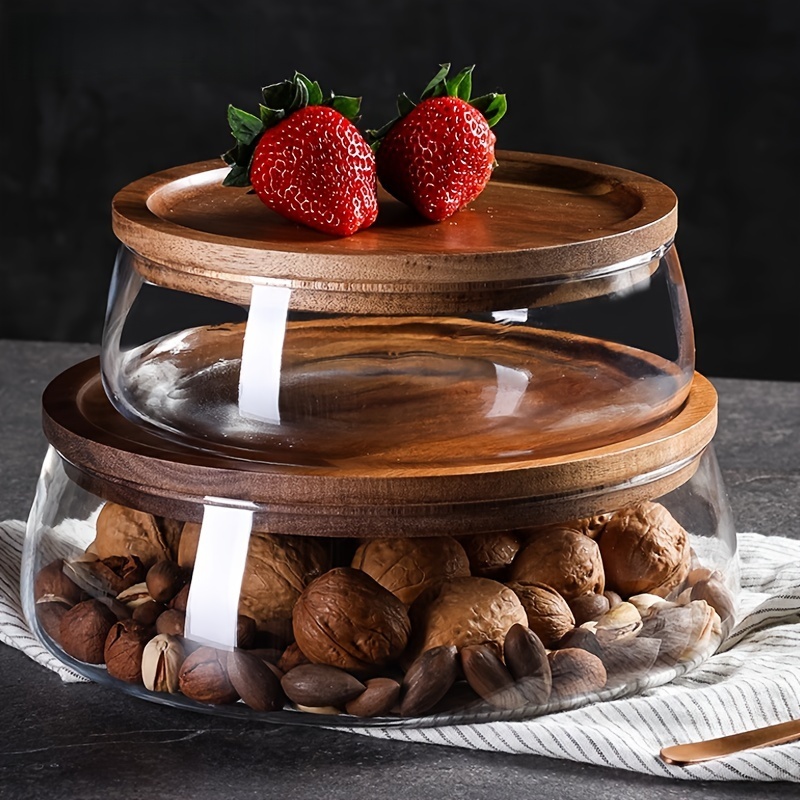 โหลแก้วพร้อมฝาไม้ – ภาชนะปิดผน - Food Storage Jars With Wooden Lids บทวิจารณ์และราคา