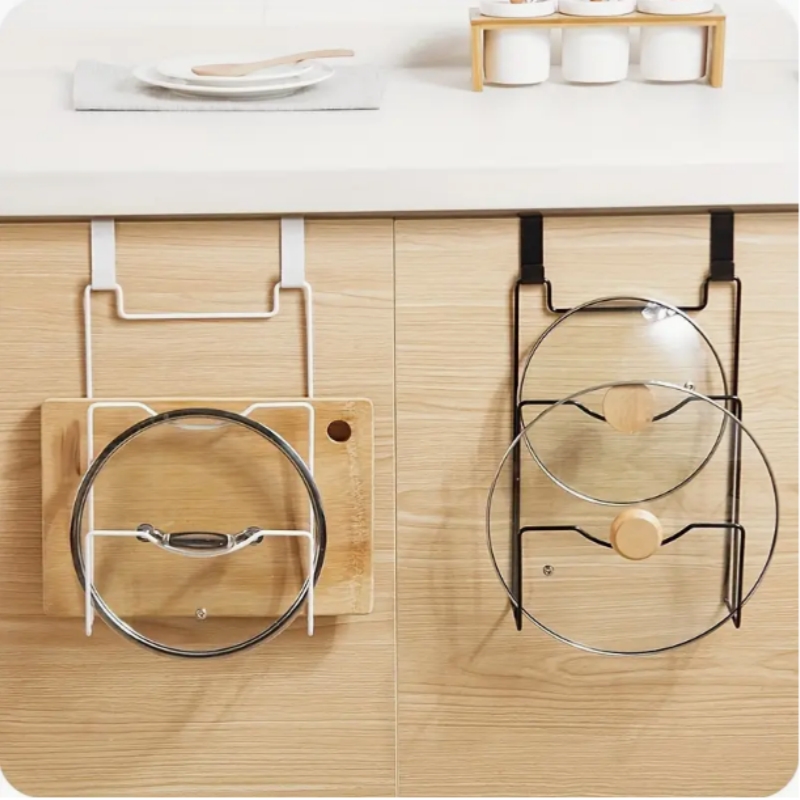 แขวนฝาหม้อRackสําหรับตู้ประตูค - Food Storage Shelving บทวิจารณ์และราคา