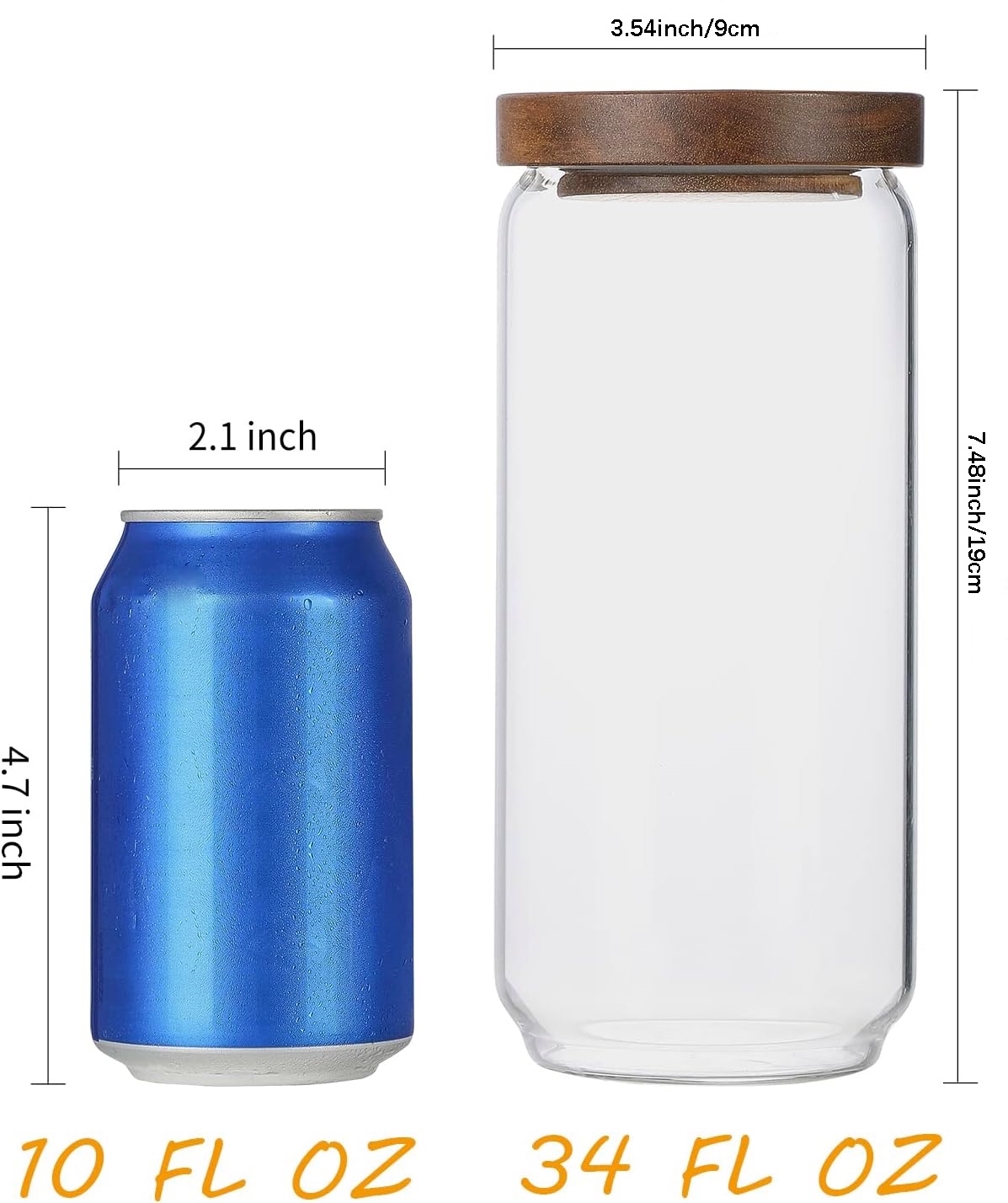 ชุดโหลแก้ว 4 ใบ ขนาด 34 ออนซ์  - Food Storage Jars With Wooden Lids บทวิจารณ์และราคา