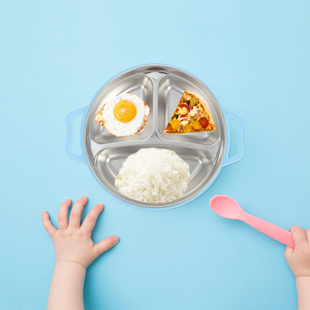 จานแบ่งช่องสแตนเลสสำหรับเด็ก   - Food Storage Safe บทวิจารณ์และราคา