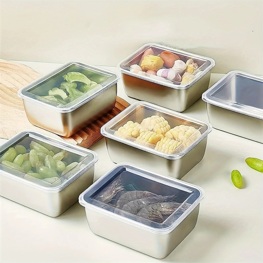 1/3/5pcs สแตนเลสกล่องเก็บอาหาร - Food Storage Boxes With Lids บทวิจารณ์และราคา