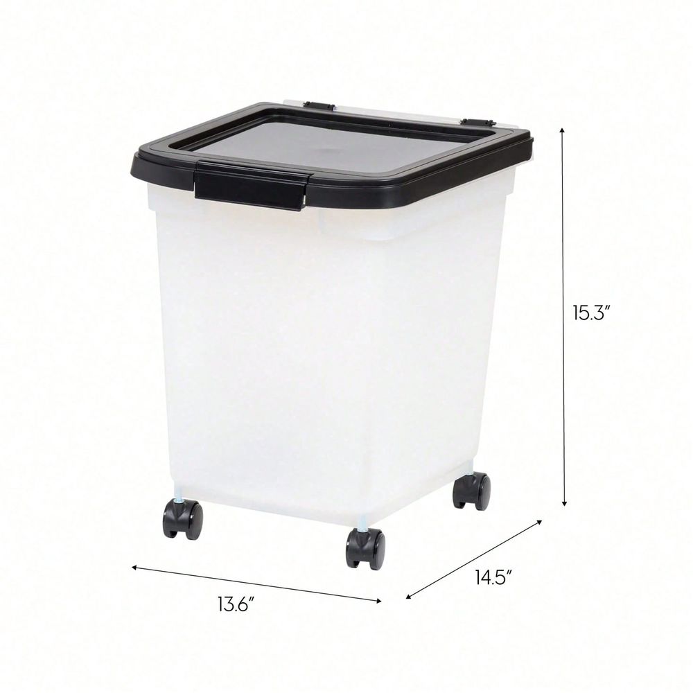 ถังเก็บของพลาสติกใสพร้อมล้อและ - Food Storage No Plastic บทวิจารณ์และราคา