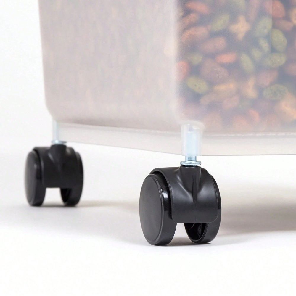 ถังเก็บของพลาสติกใสพร้อมล้อและ - Food Storage No Plastic บทวิจารณ์และราคา