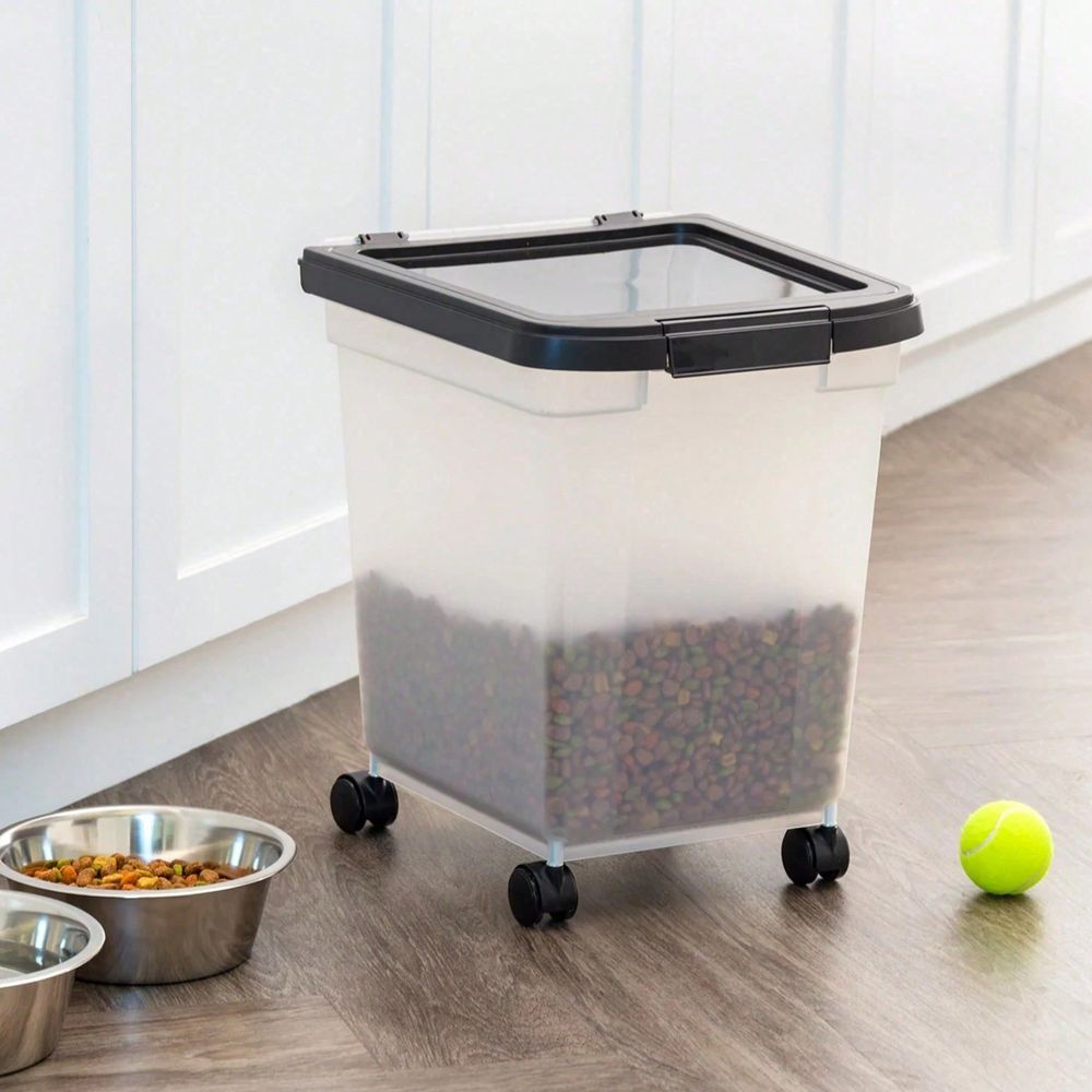 ถังเก็บของพลาสติกใสพร้อมล้อและ - Food Storage No Plastic บทวิจารณ์และราคา